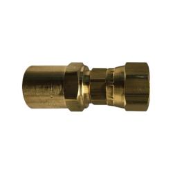 32773 Reusable Swivel Adapter, 3/8 in Hose Barbed x 3/8 in FNPSM, Brass