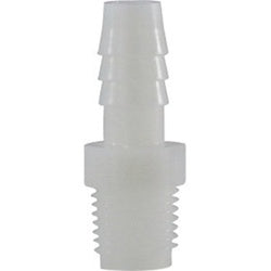 33003W Adapter, 3/16 in Hose Barbed x 1/4 in MIP, Nylon