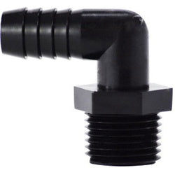 33047B 90 deg Elbow, 3/8 in Hose Barbed x 1/2 in MIP, Polyethylene