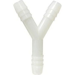 33305W Wye Connector, 1-1/8 in Hose Barbed x 1-1/8 in Hose Barbed x 1-1/8 in Hose Barbed, Nylon