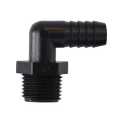 33316P 90 deg Elbow, 1 in Hose Barbed x 1 in MIP, Polypropylene