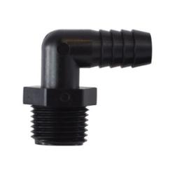 33327P 90 deg Elbow, 1/2 in Hose Barbed x 1 in MIP, Polypropylene