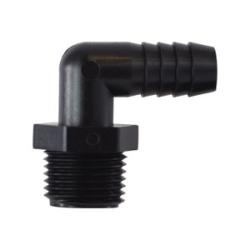 33329P 90 deg Elbow, 5/8 in Hose Barbed x 1 in MIP, Polypropylene