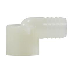 33340W 90 deg Elbow, 1/4 in Hose Barbed x 1/2 in FIP, Nylon