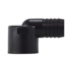 33345P 90 deg Elbow, 3/4 in Hose Barbed x 1/2 in FIP, Polypropylene