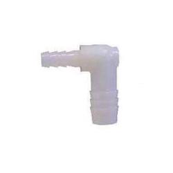 33419P 90 deg Reducing Elbow, 1/2 in Hose Barbed x 3/8 in Hose Barbed, Polypropylene
