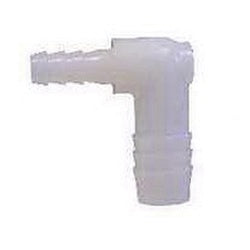 33353W 90 deg Elbow, 3/8 in Hose Barbed x 1/4 in Hose Barbed, Nylon