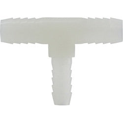 33423W Reducing Tee, 3/8-in Hose Barb x 3/8-in Hose Barb x 1/4-in Hose Barb, Nylon