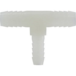 33430W Reducing Branch Tee, 3/8 in Hose Barbed x 3/8 in Hose Barbed x 1/2 in Hose Barbed, Nylon