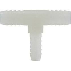 33431W Reducing Branch Tee, 3/8 in Hose Barbed x 3/8 in Hose Barbed x 5/8 in Hose Barbed, Nylon