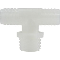 33451W Branch Tee, 3/8-in Hose Barbed x 3/8-in Hose Barbed x 3/8-in MIP, Nylon