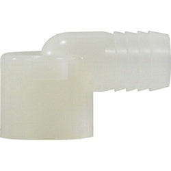 33469W 90 deg Elbow, 3/8 in Hose Barbed x 3/8 in FIP, Nylon
