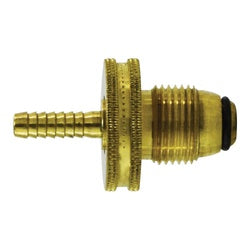 34065 Soft Nose Adapter with Brass Hand Wheel, 0.88 in Male POL x 1/4 in Hose Barbed, Brass