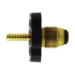 34074 Soft Nose Adapter with Plastic Wheel, 0.88 in Male POL x 1/4 in Hose Barbed, Brass