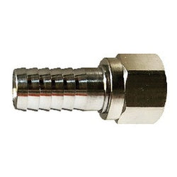 34510 Connector, 3/8 in Barbed x 1/4 in Female Flared Swivel, Stainless Steel