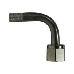 34526 90-deg Swivel Nut Elbow, 3/8 in Hose Barbed x 1/4 in Female Flared, Stainless Steel