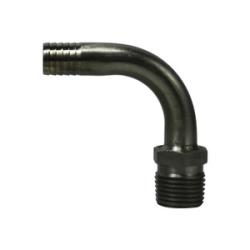 34613 90 deg Elbow, 1/2 in Hose Barbed x 1/2 in MNPTF, Stainless Steel