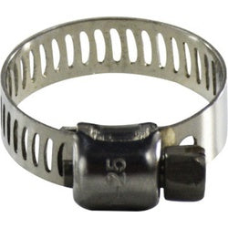 350 Series 350005 Miniature Worm Gear Clamp, 7/16 in Minimum Clamp Diameter, Stainless Steel