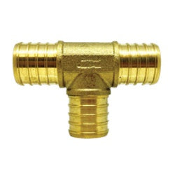 35040 Cold Expansion Union Tee, 3/8 in PEX x 3/8 in PEX x 3/8 in PEX, Brass
