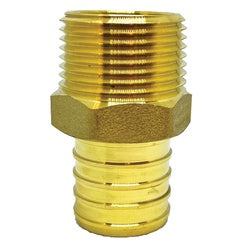 35076 Male Adapter, 1/2-in PEX x 1/2-in Male NPTF, Lead-Free Brass