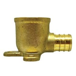 35095 90 deg Drop Ear Elbow, 1/2 in PEX x 1/2 in FIP, Brass