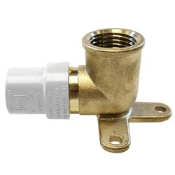 35420LF Drop Ear Elbow, 1/2 in CPVC x 1/2 in FPT, Brass