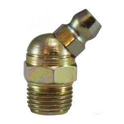 36116 45 deg Ball Check, 45 deg, 1/8-27 Thread, MNPTF Tapered Thread, 0.437 in Hex, Steel