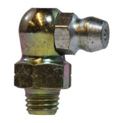 36152 90 deg Ball Check, 90 deg, 1/4-28 Thread, Thread Forming Thread, 3/8 in Hex, Steel, 3/4 in OAL