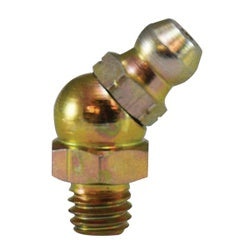 36170 45 deg Ball Check, 45 deg, M6 x 1 Thread, Metric Thread, 9 mm Hex, Steel, 21 mm OAL