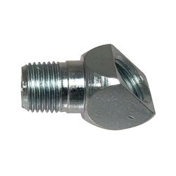 36360 45 deg Angle Elbow Adapter, 45 deg, 1/4-28 x 1/8-27 Thread, SAE-LT x NPTF Thread, Zinc-Plated