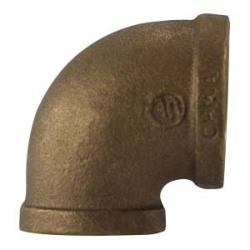 38105-2012 90 deg Reducing Elbow, 1-1/4 in FPT x 3/4 in FPT, Bronze