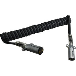 39744 Dual Pole Coiled Electric Cable Assembly with 12 in Lead Both Ends 4 AWG, 4 AWG Conductor