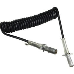 39748 4-Way Coil Electric Cable Assembly with 12 in Lead Both Ends 4 AWG, 14 AWG Conductor, 12 ft L