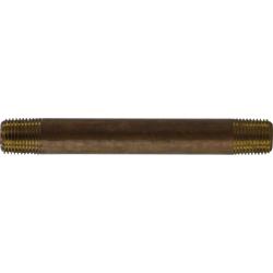 40007 Seamless Pipe Nipple, 1/8 in MPT x 1/8 in MPT, 4 in, Brass