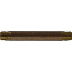 40011 Seamless Pipe Nipple, 1/8 in MPT x 1/8 in MPT, 6 in, Brass