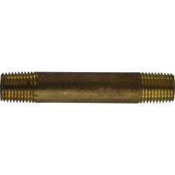 40022 Seamless Pipe Nipple, 1/4 in MPT x 1/4 in MPT, 2 in, Brass