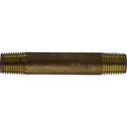 40023 Seamless Pipe Nipple, 1/4 in MPT x 1/4 in MPT, 2-1/2 in, Brass