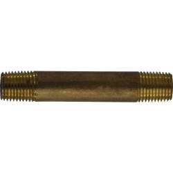 40026 Seamless Pipe Nipple, 1/4 in MPT x 1/4 in MPT, 4 in, Brass