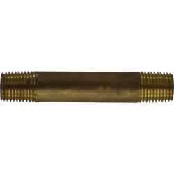 40028 Seamless Pipe Nipple, 1/4 in MPT x 1/4 in MPT, 5 in, Brass