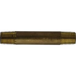 40029 Seamless Pipe Nipple, 1/4 in MPT x 1/4 in MPT, 5-1/2 in, Brass