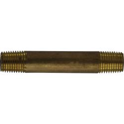 40036 Seamless Pipe Nipple, 1/4 in MPT x 1/4 in MPT, 12 in, Brass