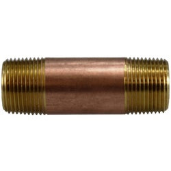 40084 Seamless Pipe Nipple, 3/4 in MPT x 3/4 in MPT, 3 in, Brass