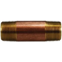 40094 Seamless Pipe Nipple, 3/4 in MPT x 3/4 in MPT, 10 in, Brass