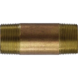 40135 Pipe Nipple, 1-1/4 in MPT x 1-1/4 in MPT, 12 in, Brass