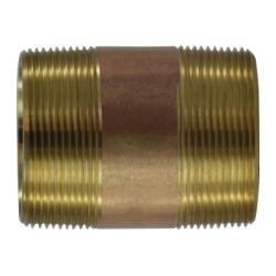 40160 Seamless Nipple, 2 in MPT x 2 in MPT, 2 in, Brass