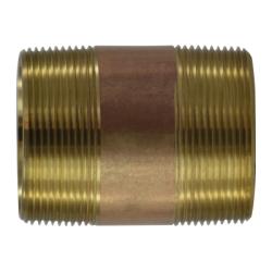 40163 Seamless Pipe Nipple, 2 in MPT x 2 in MPT, 3-1/2 in, Brass