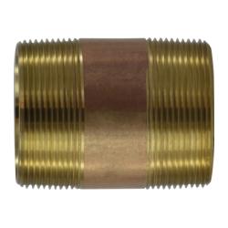 40173 Seamless Pipe Nipple, 2 in MPT x 2 in MPT, 11 in, Brass