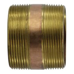 40211 Seamless Pipe Nipple, 3 in MPT x 3 in MPT, 10 in, Brass