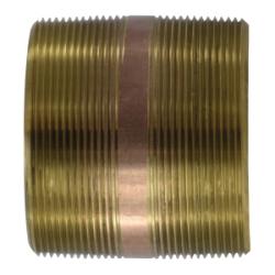40220 Seamless Nipple, 4 in MPT x 4 in MPT, 2-7/8 in, Brass