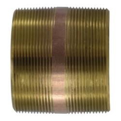 40234 Seamless Pipe Nipple, 4 in MPT x 4 in MPT, 6 in, Brass